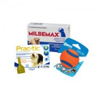 Pakket met Milbemax, Prac-tic en Chuckit! - 23 tot 50 kg