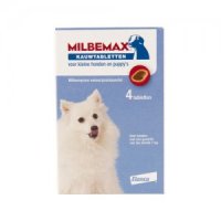Milbemax Kauwtablet kleine hond 4 tabl. t.h.t. 6/2018