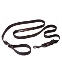 EzyDog Vario 4 lijn - Zwart - 12mm - Lite Leash