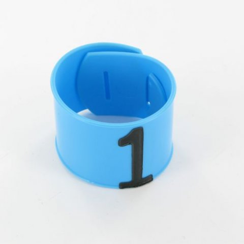 Enkelband voor geiten genummerd blauw 25 stuks