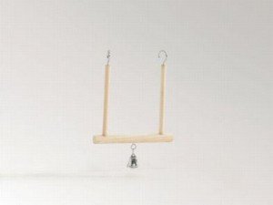 houten schommel met 1 bel