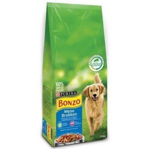Bonzo Adult Menubrokken Hondenvoer 2 x 15 kg