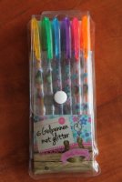 Etui met 6 gelpennen