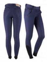 QHP Rijbroek Denim Anti-slip Fullseat